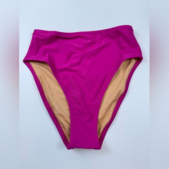 NWT J. Crew Bikini Bundle Radiant Fuscia Square Neck Top and 2 Bottoms Size XS - Picture 7 of 9